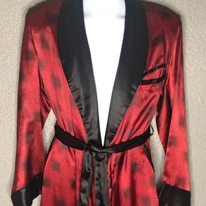 Vintage Vampire Silk Smoking Jacket L XL